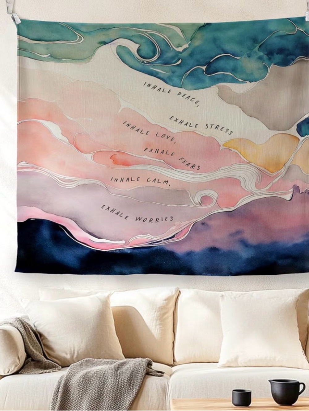Inspirational Wave Wall Tapestry